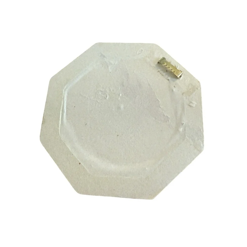 Vintage Wood Framed Wall Mirror Hexagon Farmhouse Cottage Decor‎ roses off white